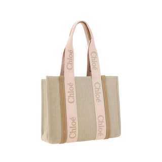 Chloé Woody Linen Shoulder Bag