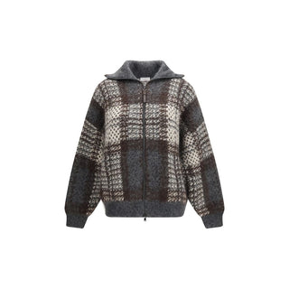 Brunello Cucinelli Gray Mohair Cardigan