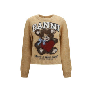 Ganni Graphic Alpaca Blend Crewneck Sweater