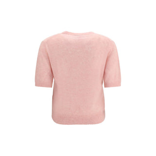 Ganni Graphic Alpaca Blend Knit T-Shirt