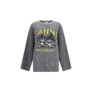 Ganni Mushroom Teddy Alpaca Blend Sweater