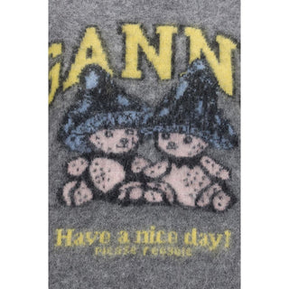 Ganni Mushroom Teddy Alpaca Blend Sweater