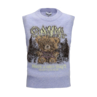 Ganni Teddy Brushed Alpaca Vest