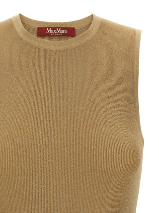 Max Mara Studio Sante Metallic Knit Top