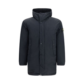 Stone Island Black Polyester Full-Length Jacket