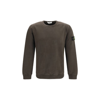 Stone Island Brown Cotton Sweatshirt