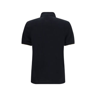 Brunello Cucinelli Black Cotton Polo Shirt
