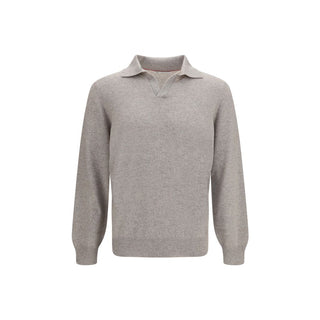 Brunello Cucinelli Gray Cashmere Sweatshirt