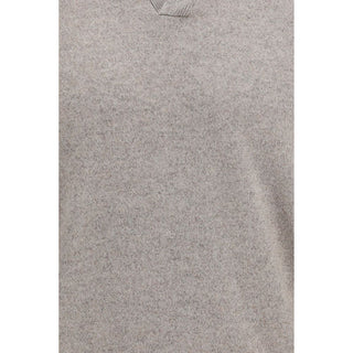 Brunello Cucinelli Gray Cashmere Sweatshirt