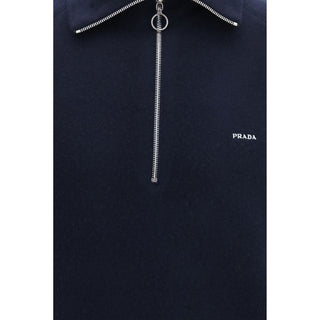 Prada Blue Wool Oves Aries Polo Shirt