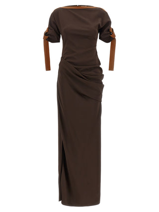 Ferragamo Draped Long Dress