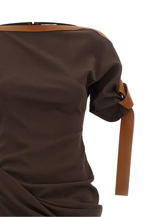 Ferragamo Draped Long Dress