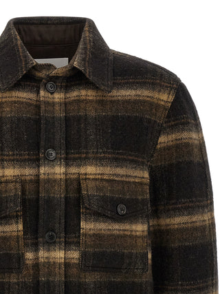 Isabel Marant Kervon Checked Wool Overshirt