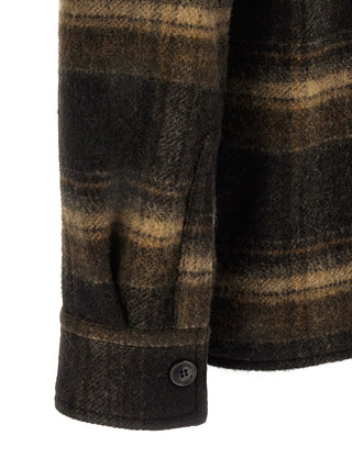 Isabel Marant Kervon Checked Wool Overshirt