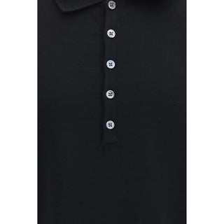 Thom Browne Black Cotton Polo Shirt