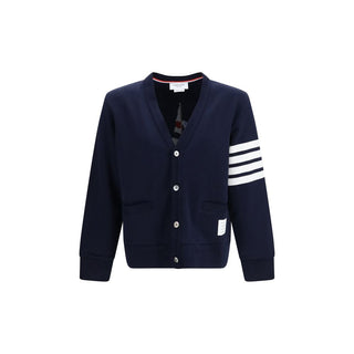 Thom Browne Blue Cotton Cardigan