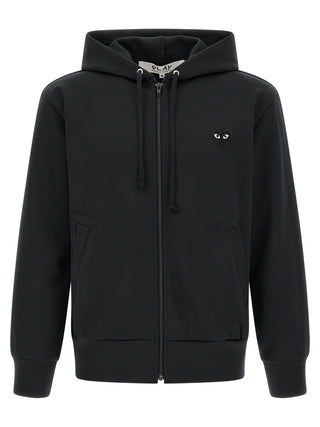 Comme Des Garçons Play Zip-Up Hooded Cardigan