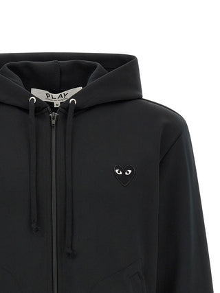 Comme Des Garçons Play Zip-Up Hooded Cardigan