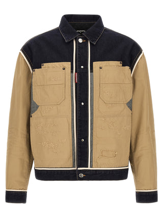 Dsquared² Beige Cotton Denim Jacket