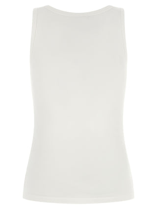 Courrèges Ribbed Cotton Zip Tank Top