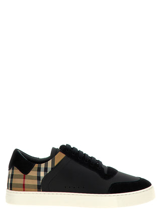 Burberry Black Calfskin Low Top Sneakers
