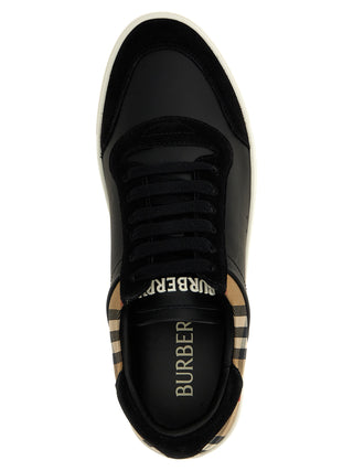 Burberry Black Calfskin Low Top Sneakers