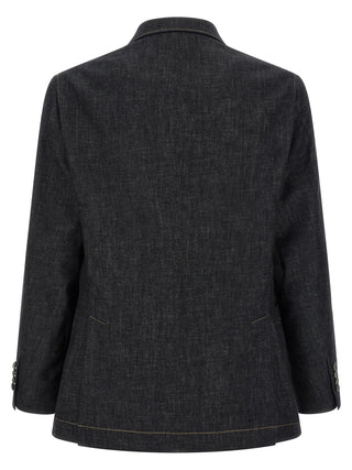 Brunello Cucinelli Blue Cotton Blazer