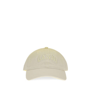 Ganni Beige Cotton Cap (Baseball Hat)