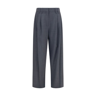 Brunello Cucinelli Tropical Wool Tailored Pants