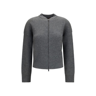 Max Mara Studio Carnet Ribbed Wool Cardigan
