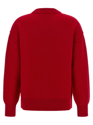 Ami Paris Ami de Coeur Wool Crew Neck Sweater