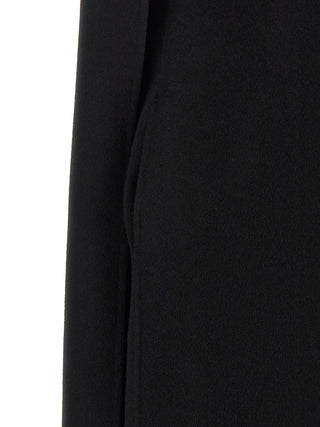 Khaite Black Virgin Wool Midi Dress