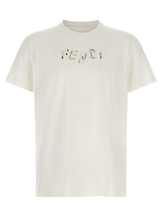 Fendi White Cotton T-Shirt