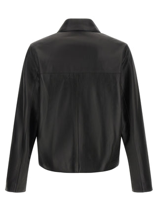 Ami Paris Lamb Leather Zip Jacket