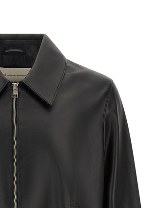 Ami Paris Lamb Leather Zip Jacket
