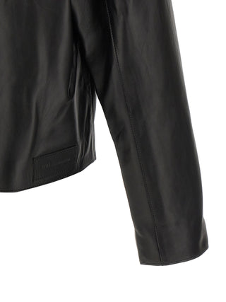 Ami Paris Lamb Leather Zip Jacket