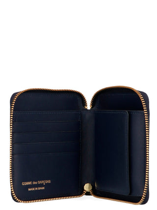Comme Des Garçons Blue Calfskin Wallet