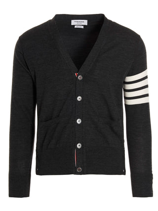 Thom Browne Gray Merino Wool Cardigan