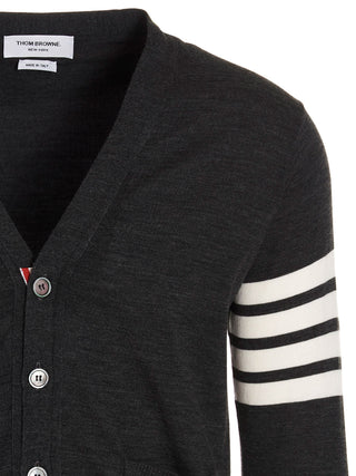 Thom Browne Gray Merino Wool Cardigan