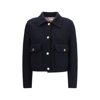 Thom Browne Cropped Bell Sleeve Wool Jacket