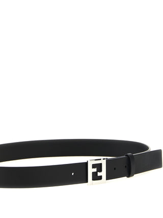 Fendi Black Calfskin Regular Belt