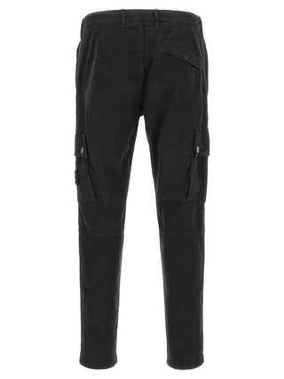 Stone Island Black Cotton Cargo Pants