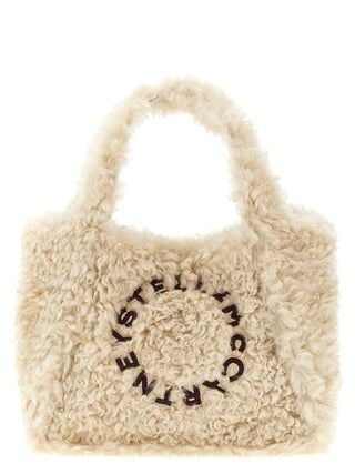 Stella McCartney Logo Shearling-Effect Tote Bag