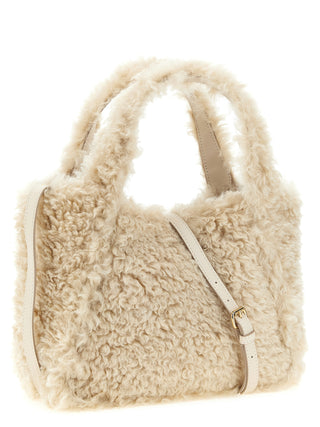 Stella McCartney Logo Shearling-Effect Tote Bag