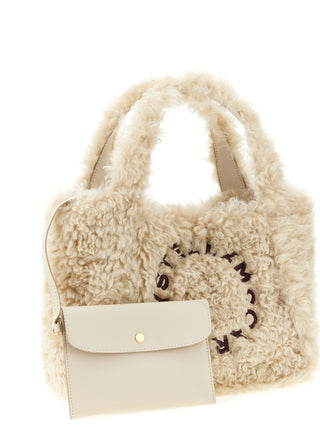 Stella McCartney Logo Shearling-Effect Tote Bag