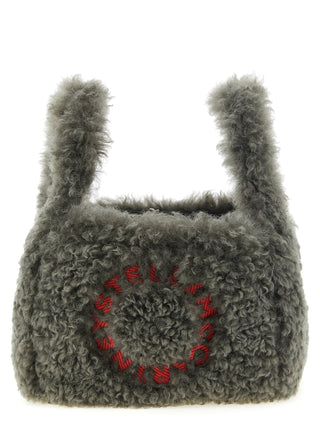 Stella McCartney Logo Shearling-Effect Shoulder Bag