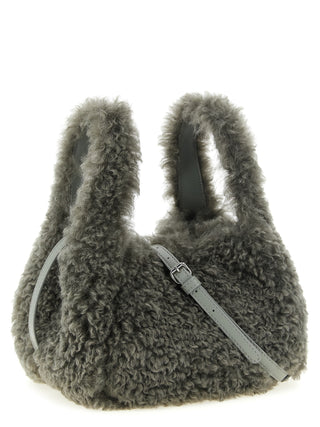 Stella McCartney Logo Shearling-Effect Shoulder Bag