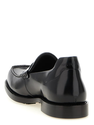 Balenciaga Black Calfskin Slip-On Loafers