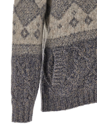 Brunello Cucinelli Gray Virgin Wool Cardigan