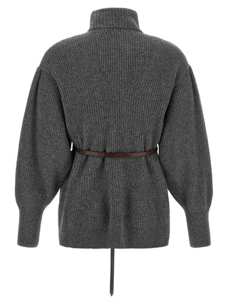 Brunello Cucinelli Gray Virgin Wool Cardigan